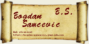 Bogdan Samčević vizit kartica